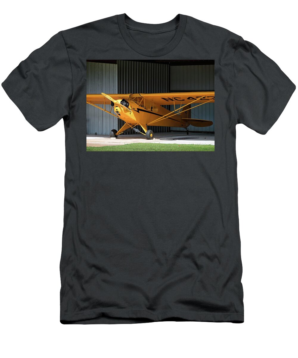 Jpeg T-Shirt featuring the photograph Cub Hangar 0 2017 Christopher Buff, www.Aviationbuff.com by Chris Buff
