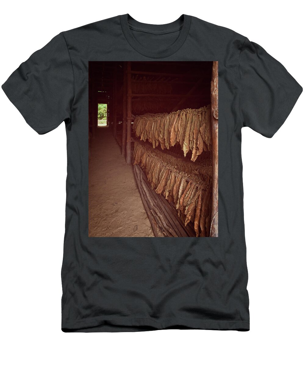 Joan Carroll T-Shirt featuring the photograph Cuban Tobacco Shed by Joan Carroll