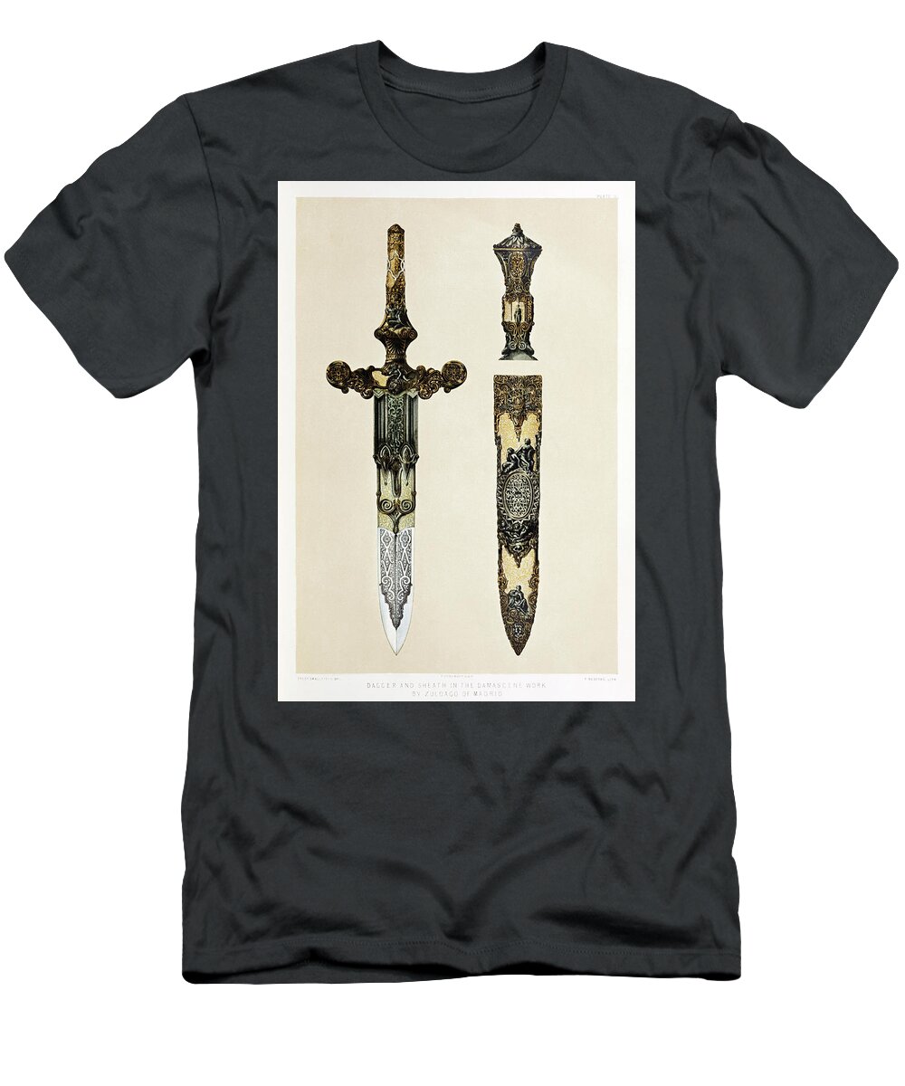 Wyatt T-Shirt featuring the drawing Dagger and sheath by Vincent Monozlay