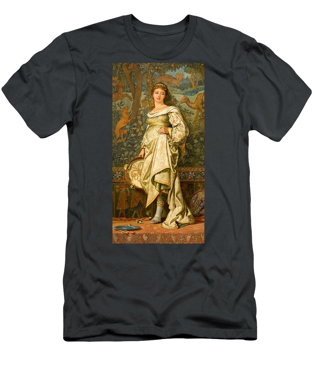 Dancing Girl T-Shirt featuring the painting Dancing Girl by Elihu Vedder
