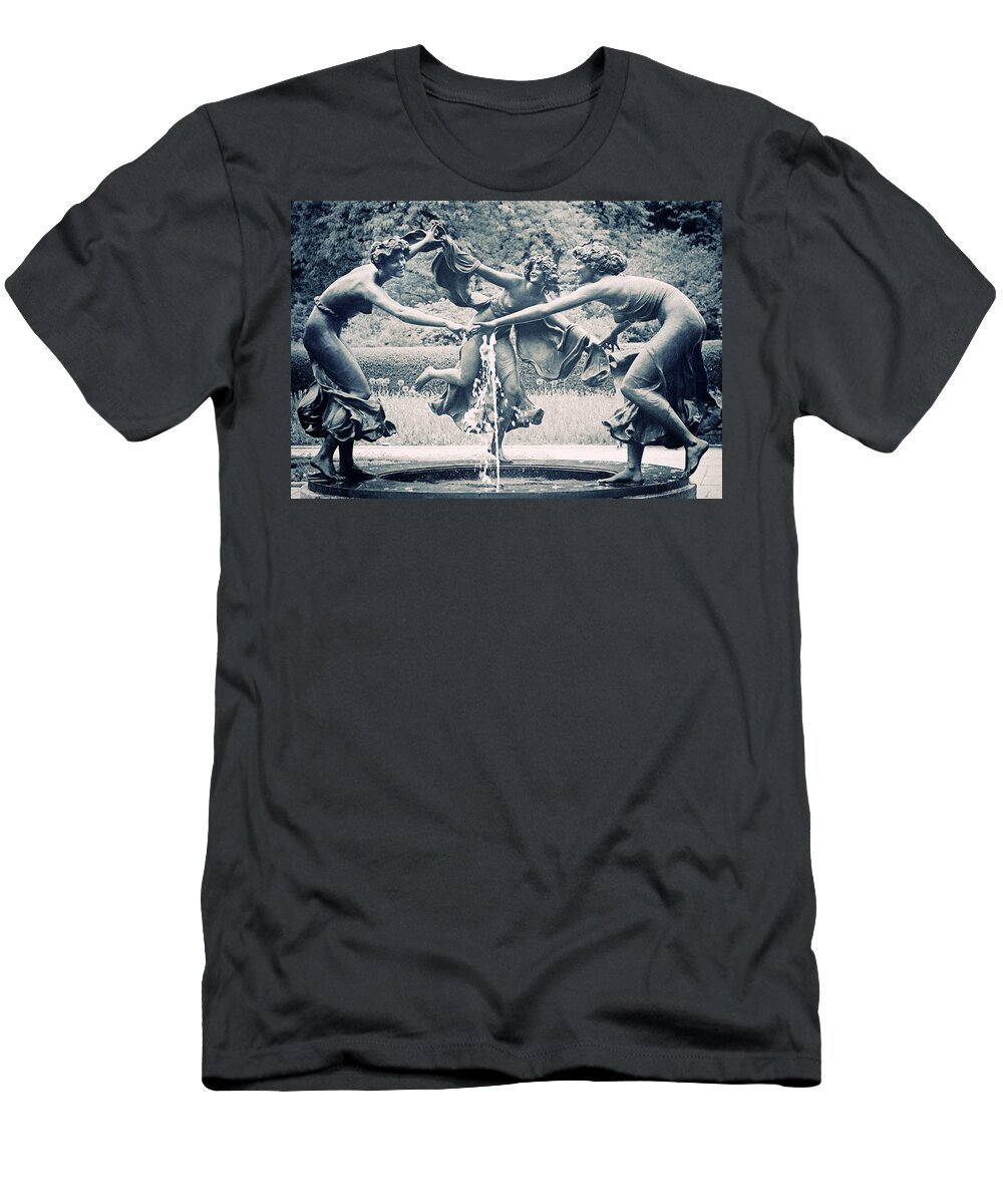 Untermyer Fountain T-Shirt featuring the photograph Dancing Maidens by Jessica Jenney