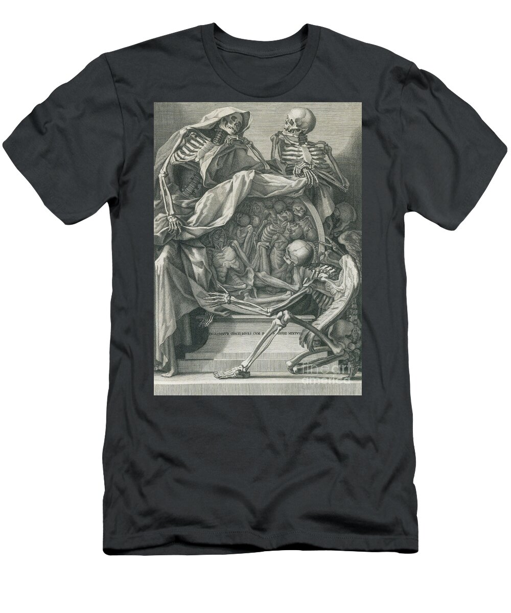 History T-Shirt featuring the photograph Danse Macabre, 17th Century by Science Source