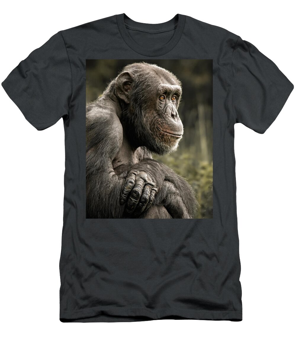 Chimp T-Shirt featuring the photograph Dave by Chris Boulton