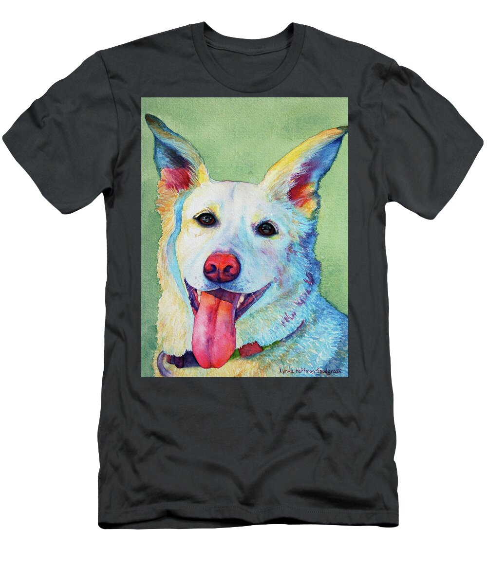 Dog T-Shirt featuring the painting Davis by Lynda Hoffman-Snodgrass