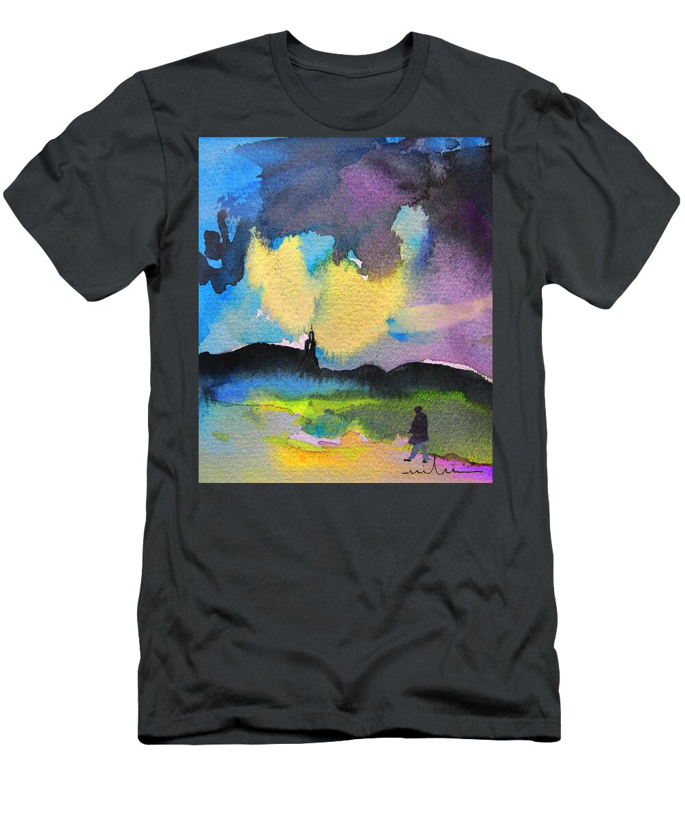 Watercolour Painting T-Shirt featuring the painting Dawn 05 by Miki De Goodaboom