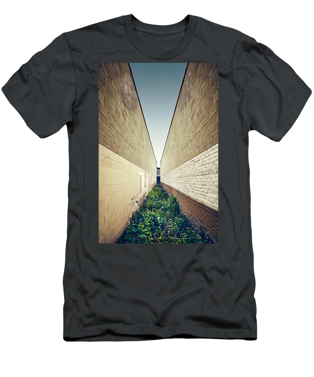 Minimal T-Shirt featuring the photograph Dead End Alley by Scott Norris