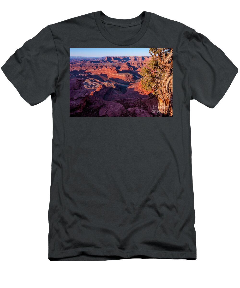 Dead Horse Point T-Shirt featuring the photograph Dead Horse Point Sunrise - Utah by Gary Whitton