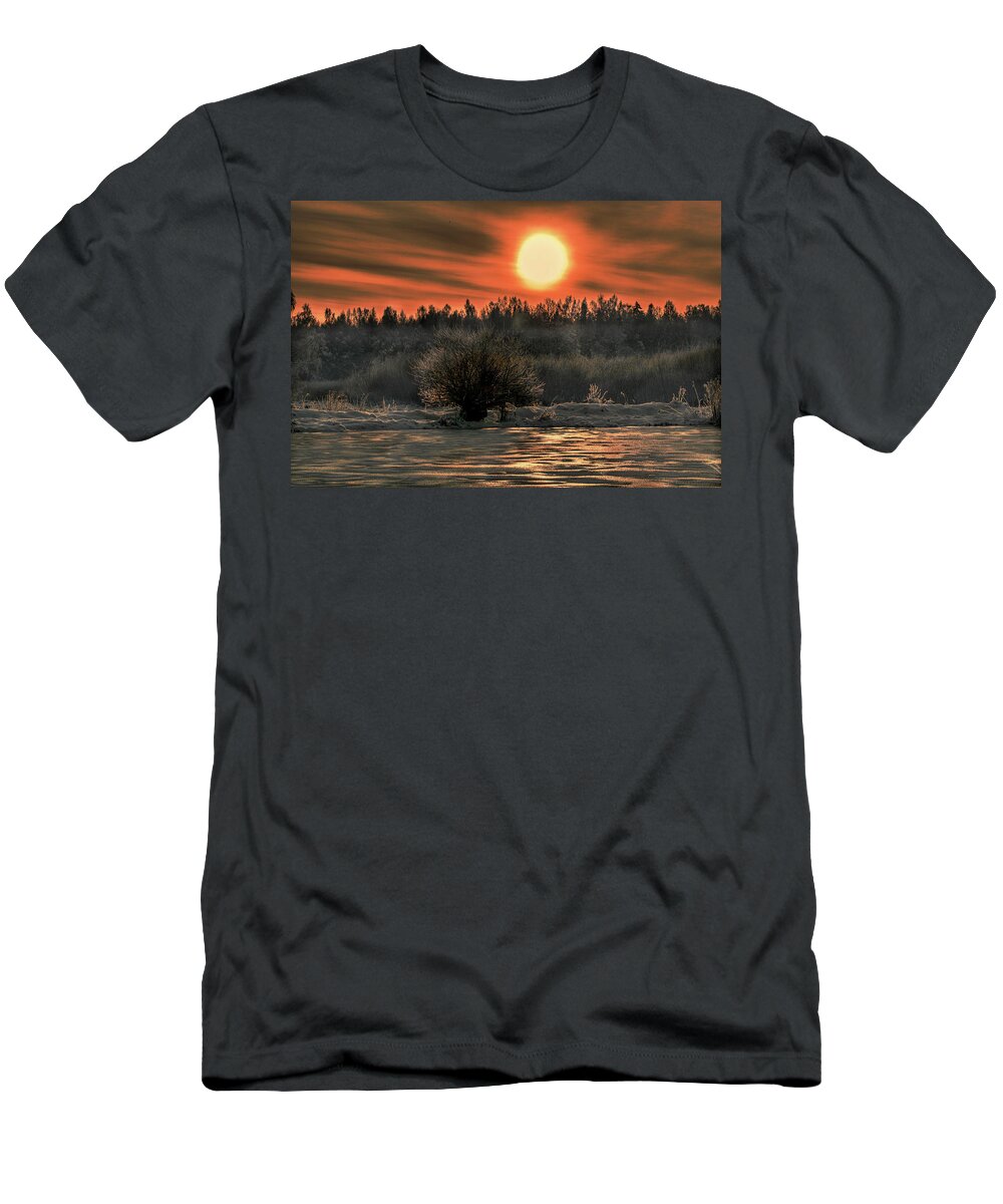 Sun T-Shirt featuring the photograph December sun #f3 by Leif Sohlman