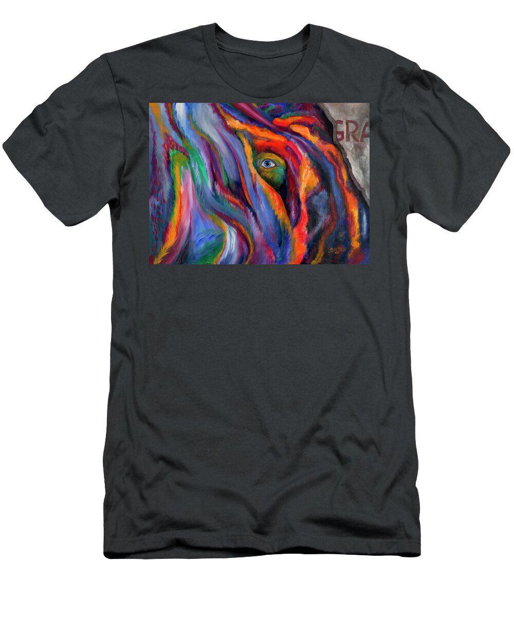 Abstract Art T-Shirt featuring the painting Deception by Joe Baltich