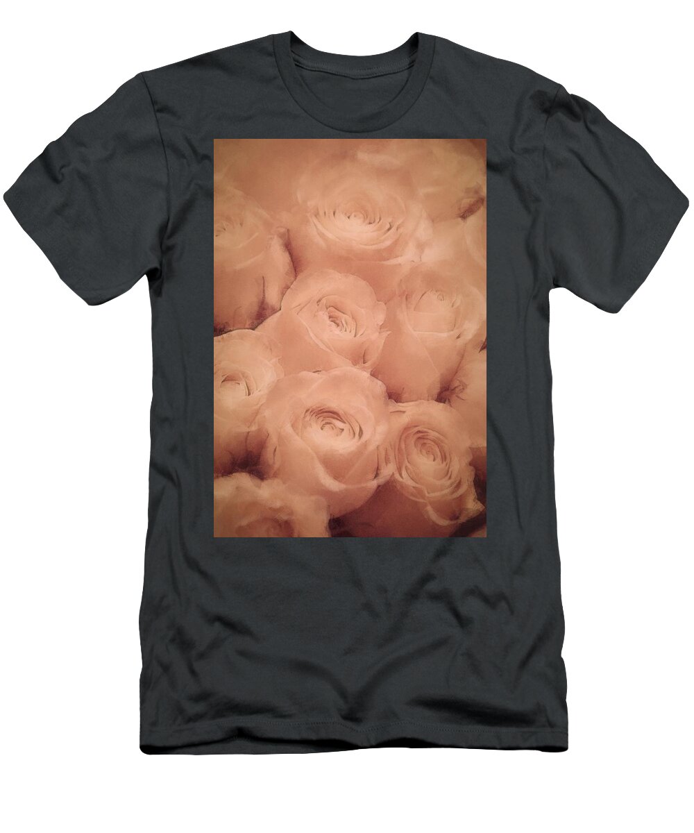  T-Shirt featuring the painting Delightful Scent of Roses by The Art Of Marilyn Ridoutt-Greene