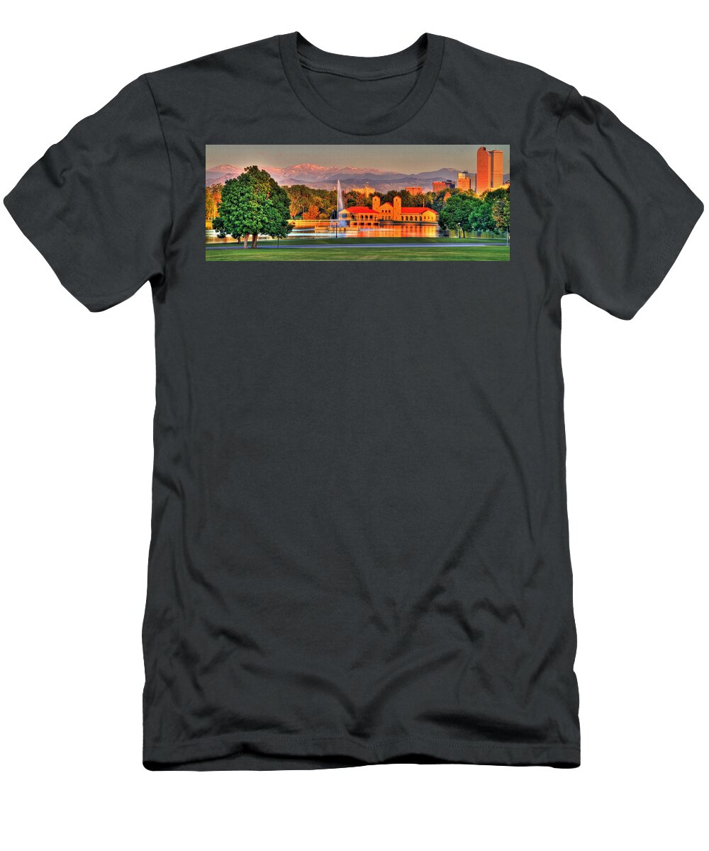 Denver T-Shirt featuring the photograph Denver Skyline by Scott Mahon
