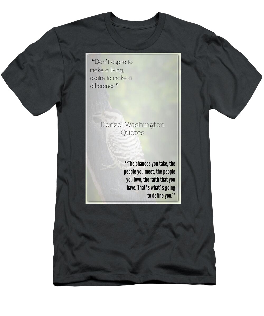  T-Shirt featuring the photograph Denzel Washington9 by David Norman