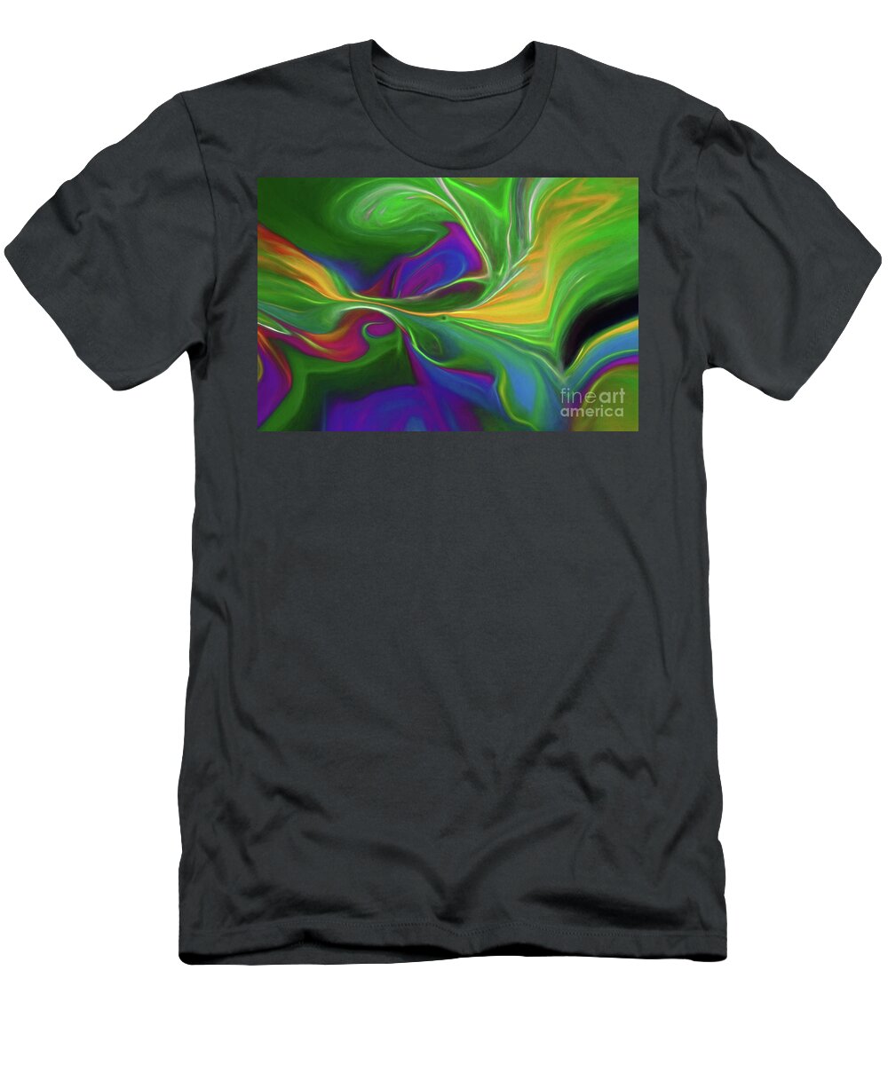 Abstract T-Shirt featuring the photograph Descending into Darkness by Patti Schulze