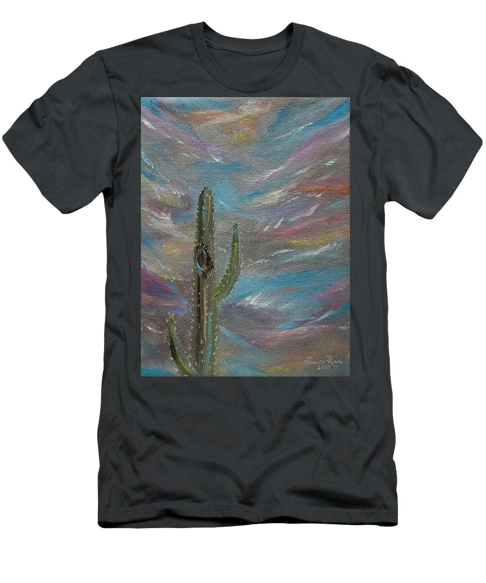 Desert T-Shirt featuring the painting Desert Dust by Judith Rhue