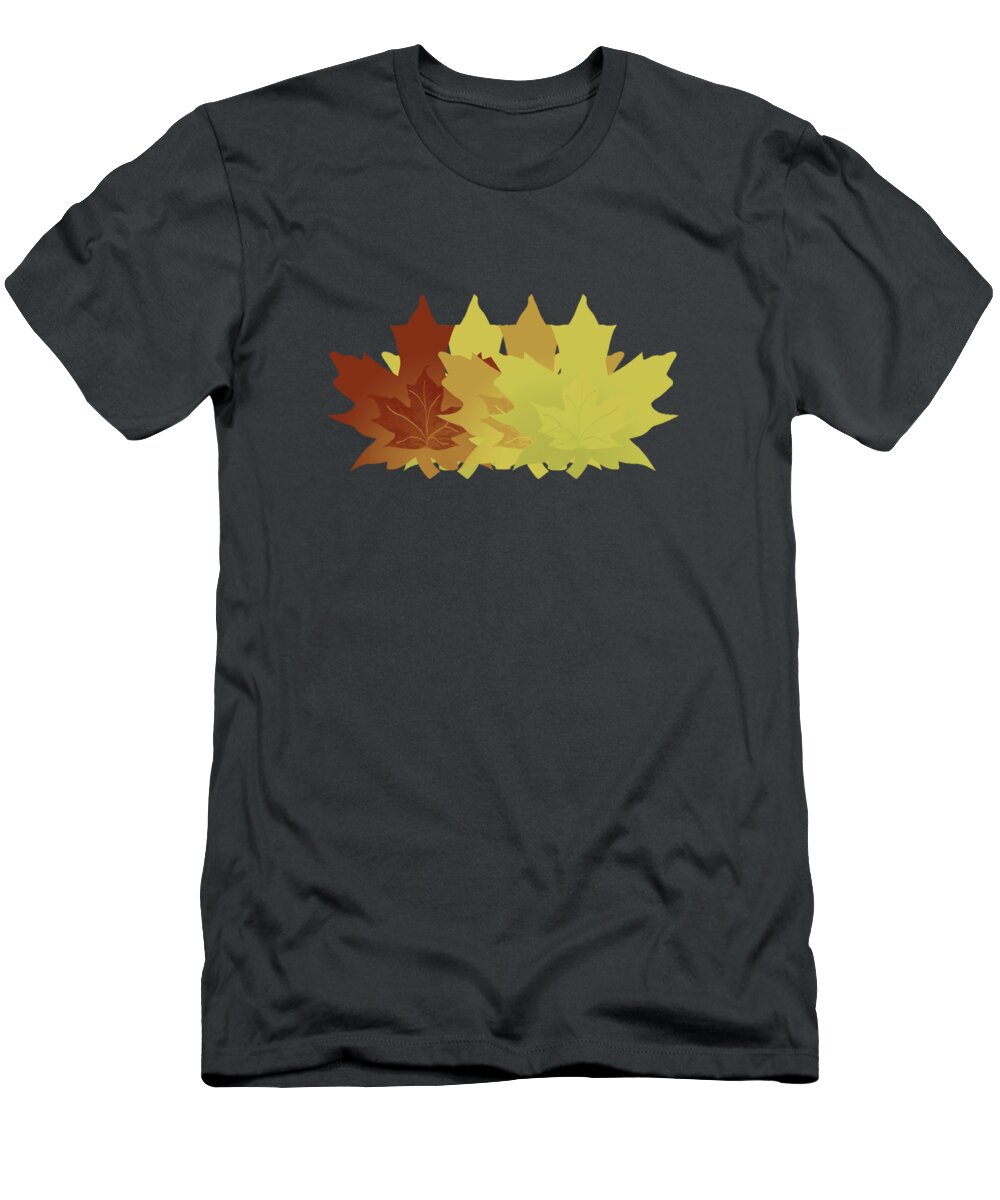 Diagonal Leaf Pattern T-Shirt featuring the digital art Diagonal Leaf Pattern by Two Hivelys