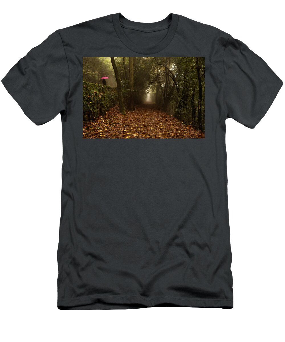 Woods T-Shirt featuring the photograph Diferent paths by Jorge Maia