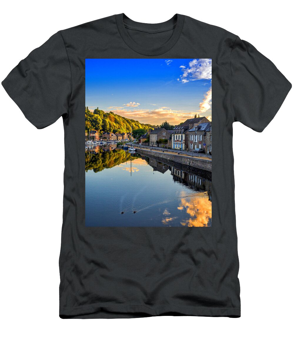 Dinan T-Shirt featuring the photograph Dinan Dawn by Mark Llewellyn