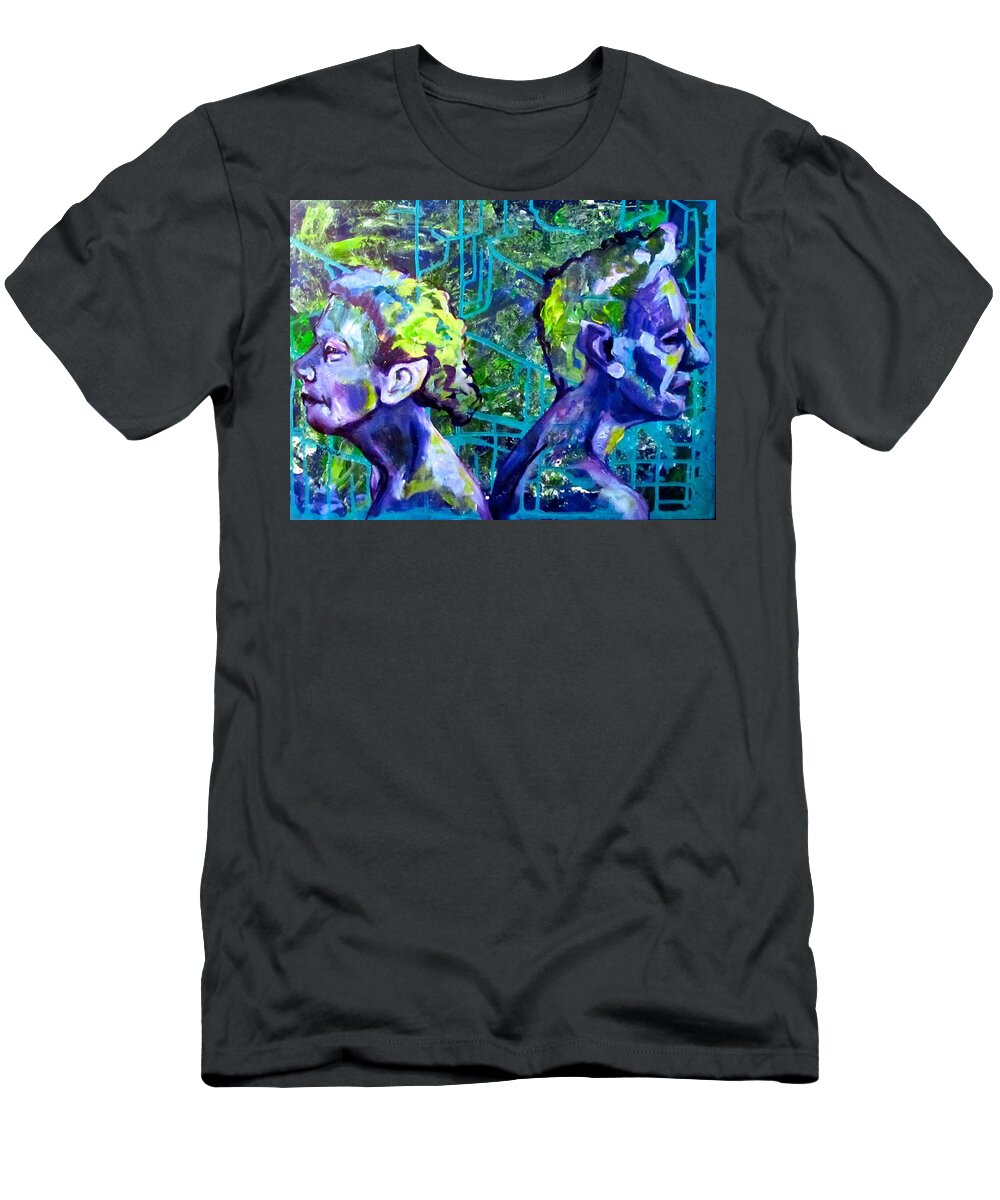Argue T-Shirt featuring the painting Discord by Barbara O'Toole