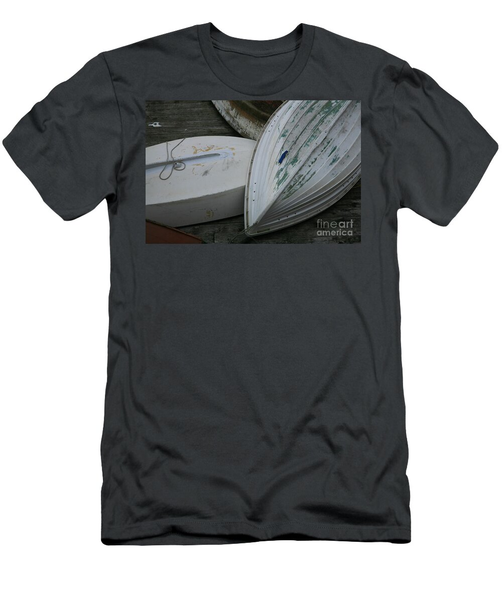 Dories T-Shirt featuring the photograph Done for the Day by Timothy Johnson