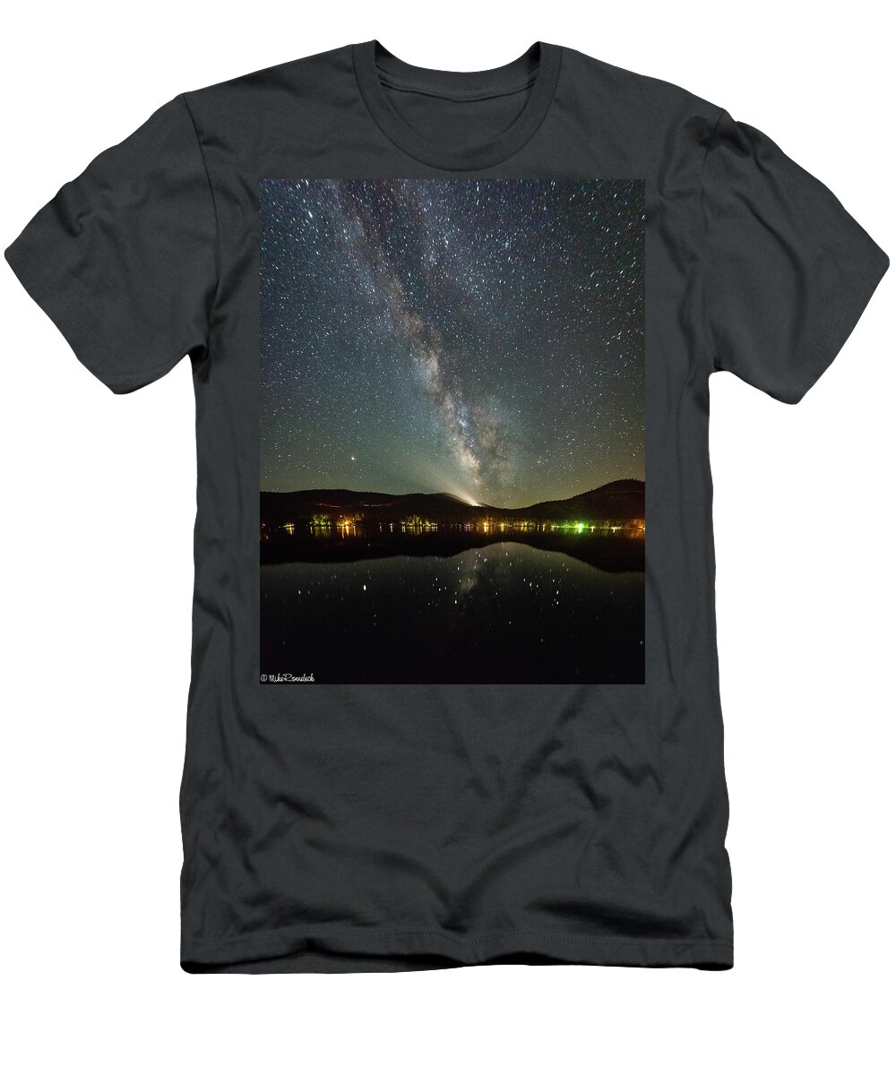 Donner Lake T-Shirt featuring the photograph Donner Lake Milky Way by Mike Ronnebeck