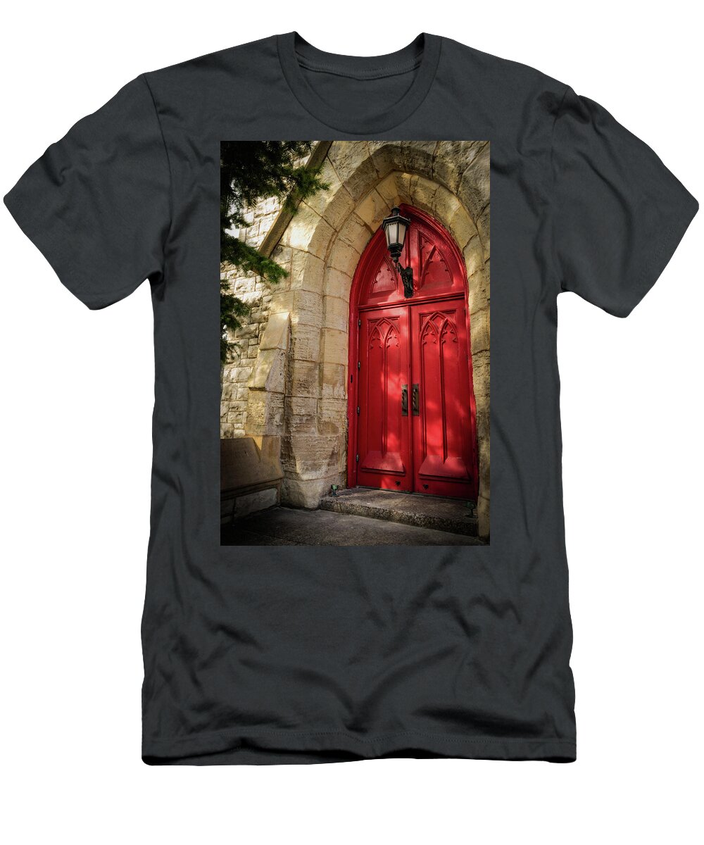 Church T-Shirt featuring the photograph Door to Salvation by Holly Ross