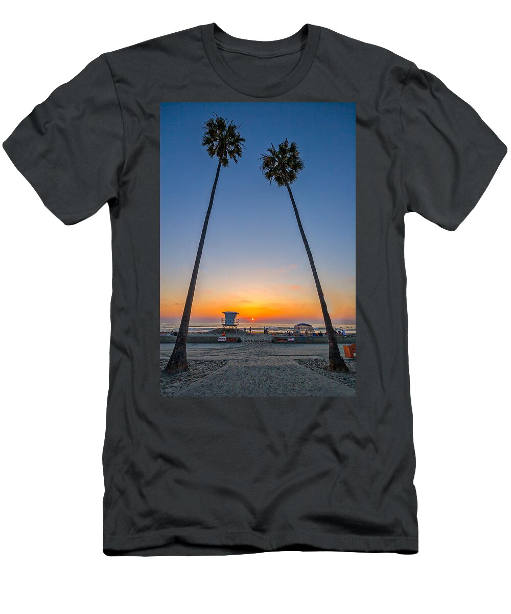 California T-Shirt featuring the photograph Dos Palms by Peter Tellone