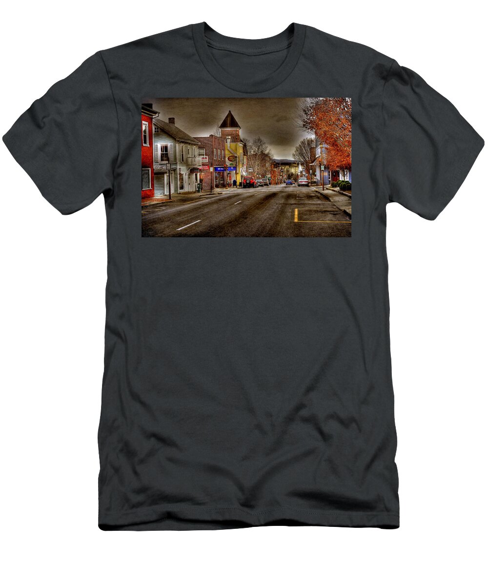 Down Town Lexington Va T-Shirt featuring the photograph Down Town Lexington VA by Todd Hostetter