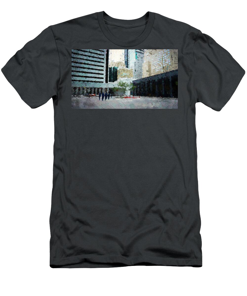 Toronto T-Shirt featuring the digital art Downtown by Nicky Jameson