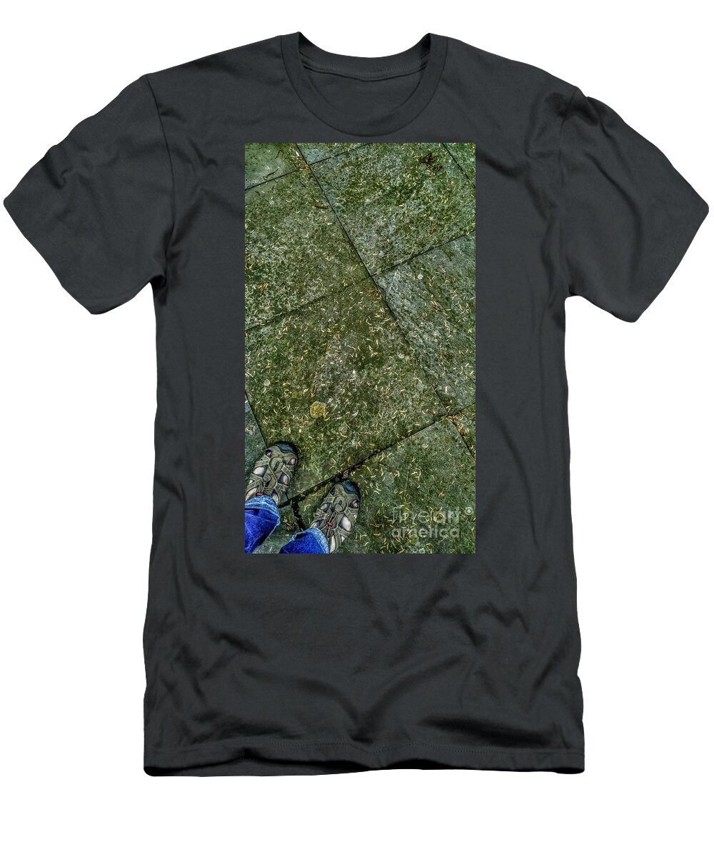 Sandals T-Shirt featuring the photograph Downward Views #001 by Christopher Lotito