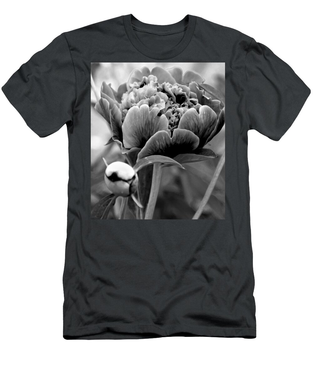 Peony T-Shirt featuring the photograph Drama In The Garden by Angelina Tamez
