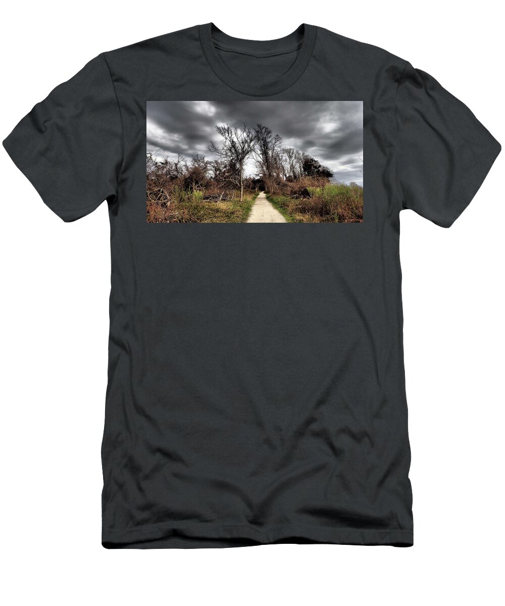 Elizabeth Morton T-Shirt featuring the photograph Dramatic Landscape at Elizabeth Morton by Susan Jensen