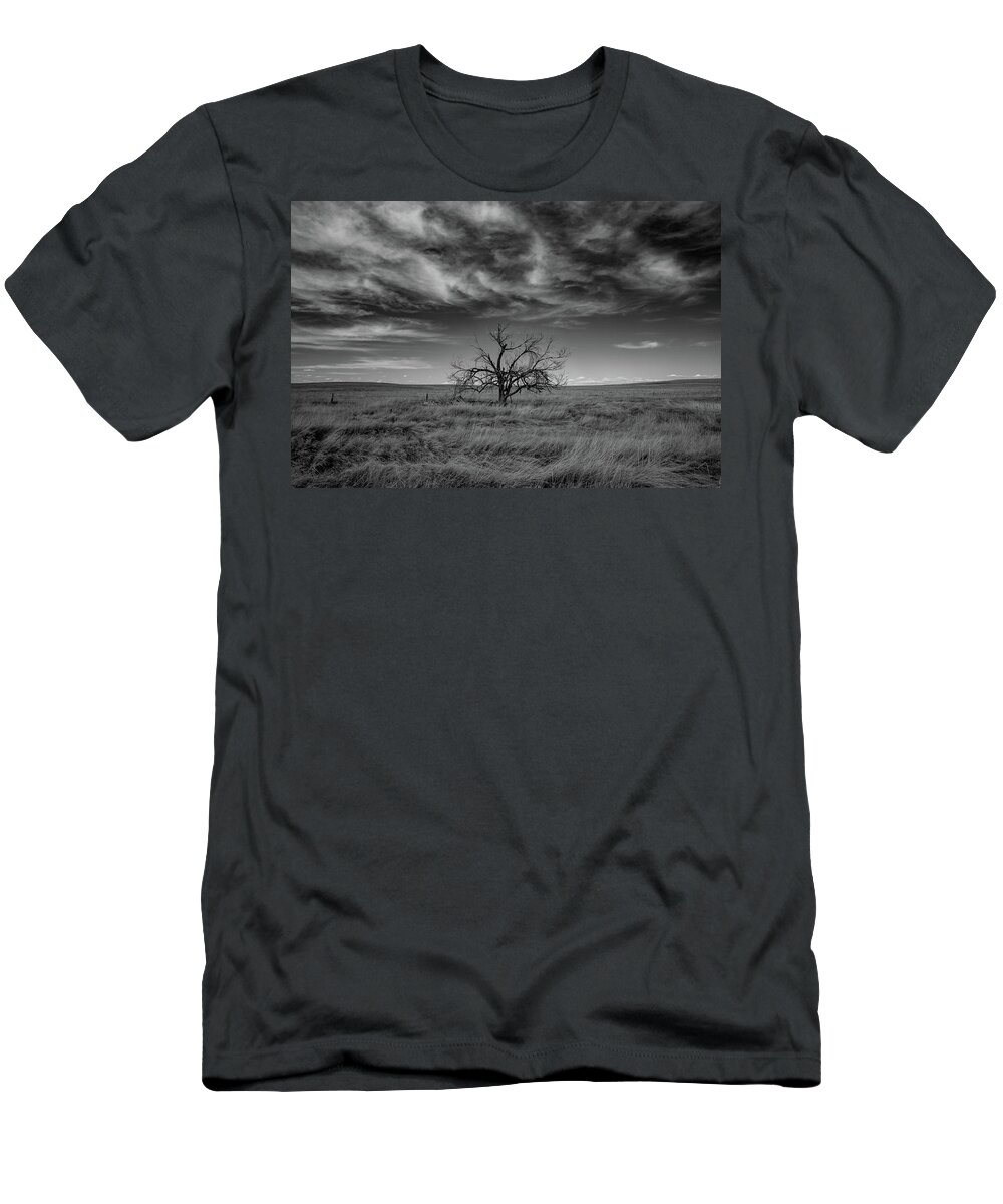 2016 T-Shirt featuring the photograph Dramatic Skies on the Prairie by Bridget Calip