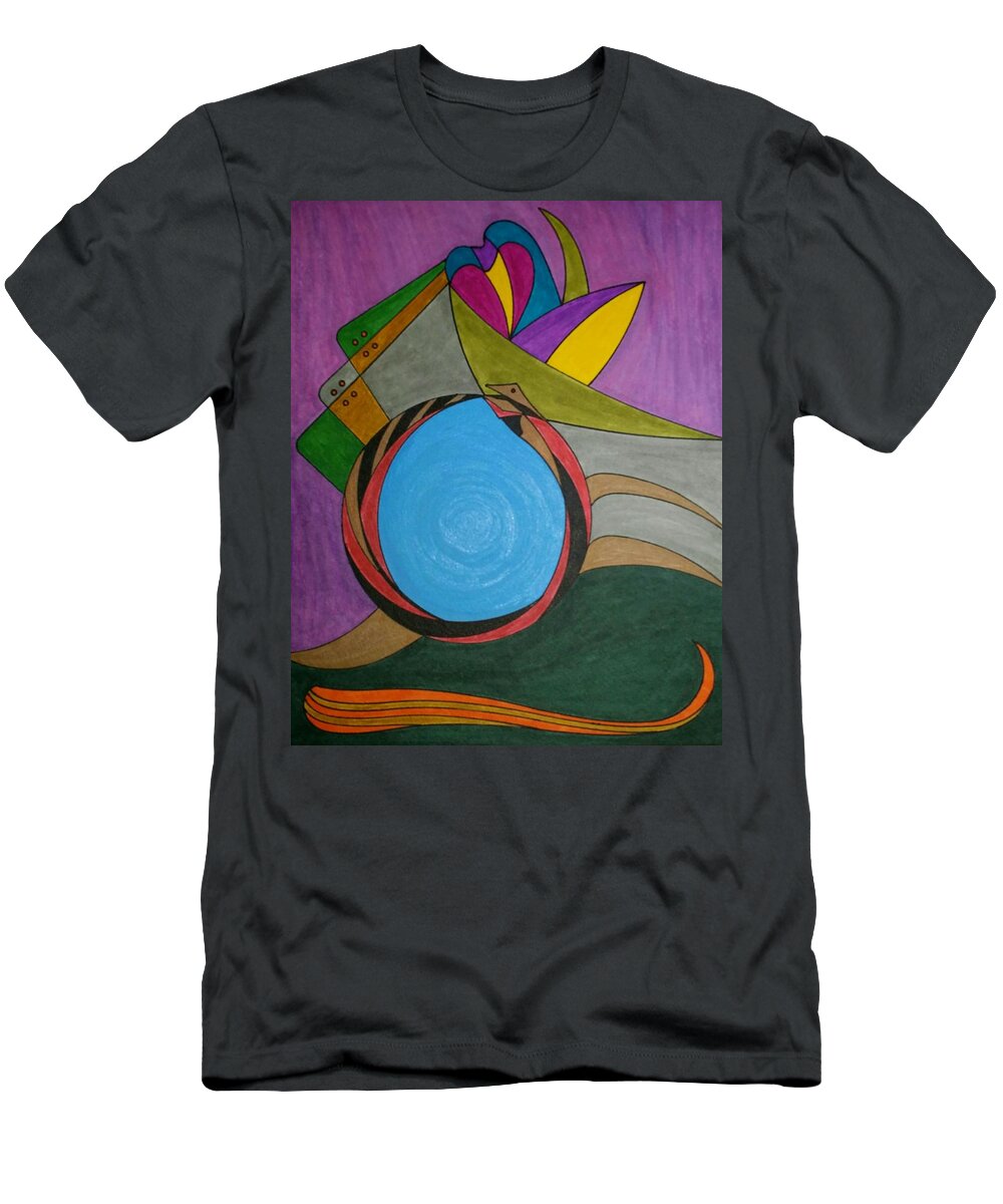Geometric Art T-Shirt featuring the painting Dream 297 by S S-ray