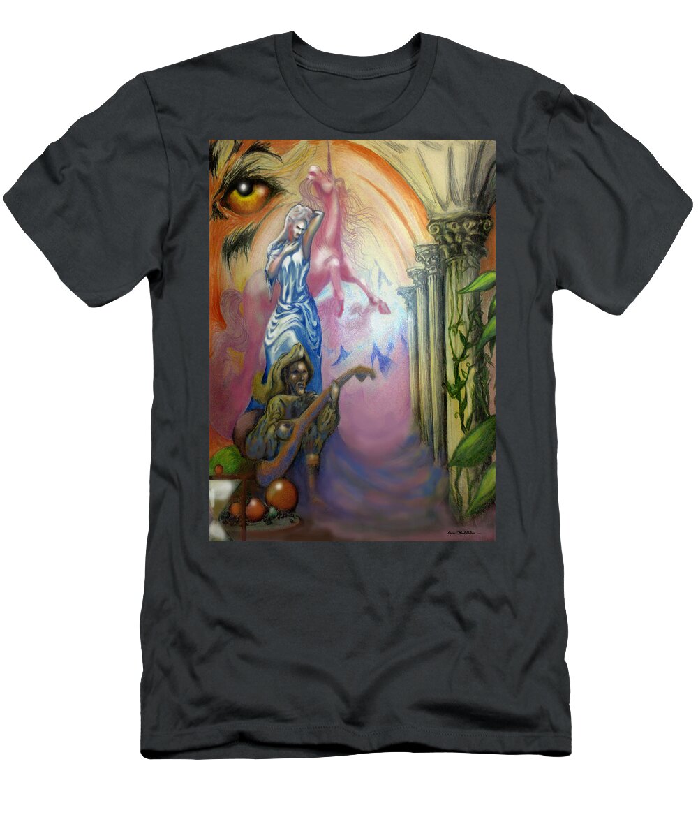 Dream T-Shirt featuring the painting Dream Image 1 by Kevin Middleton