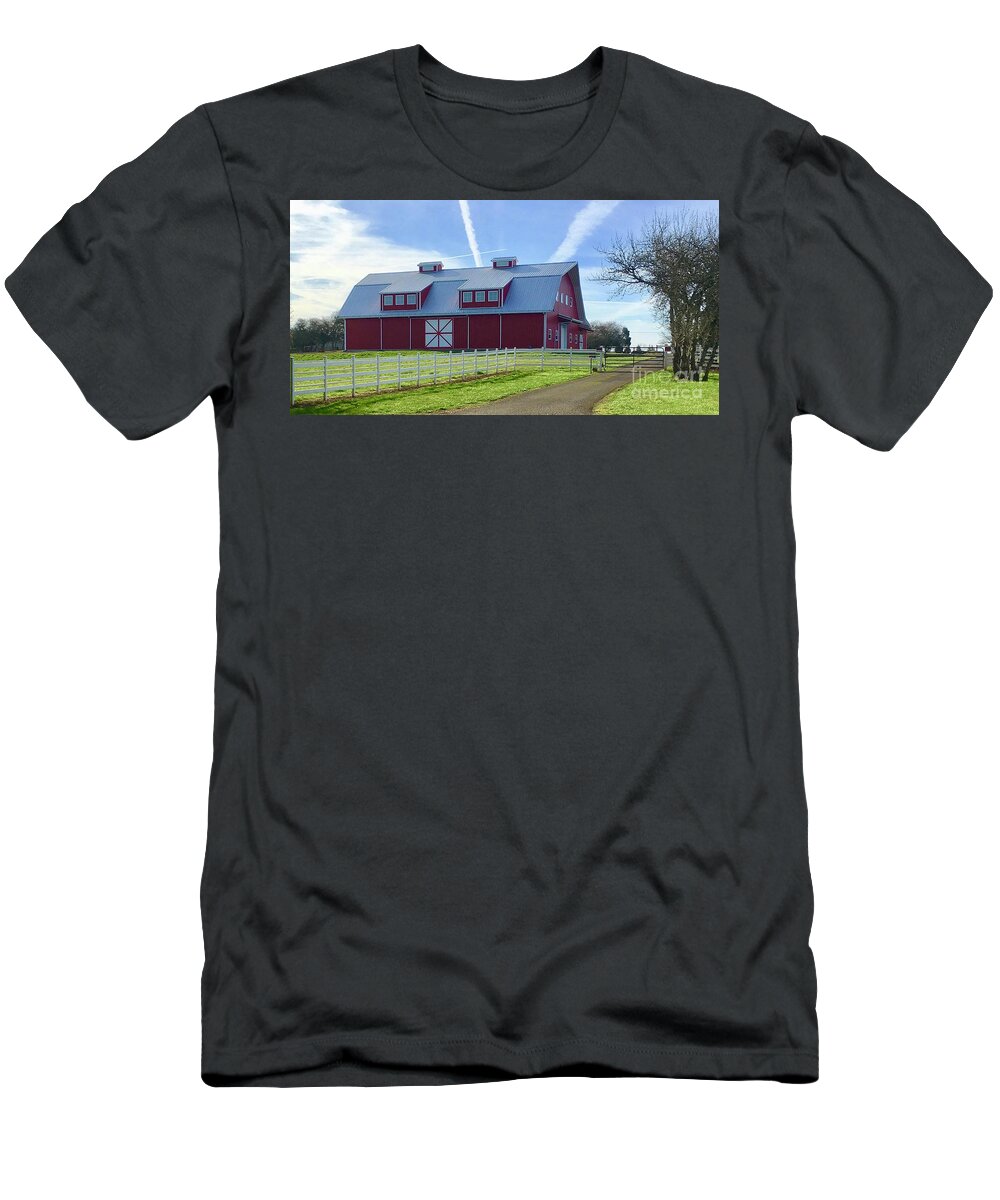 Dream Red Barn T-Shirt featuring the photograph Dream Red Barn by Susan Garren