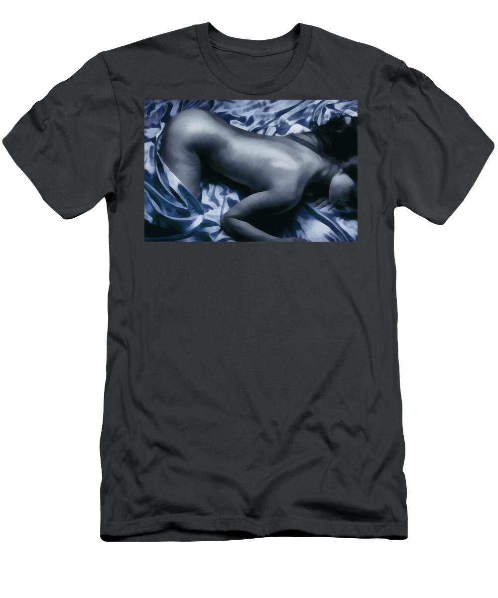 Nude T-Shirt featuring the painting Dreamer by David Naman