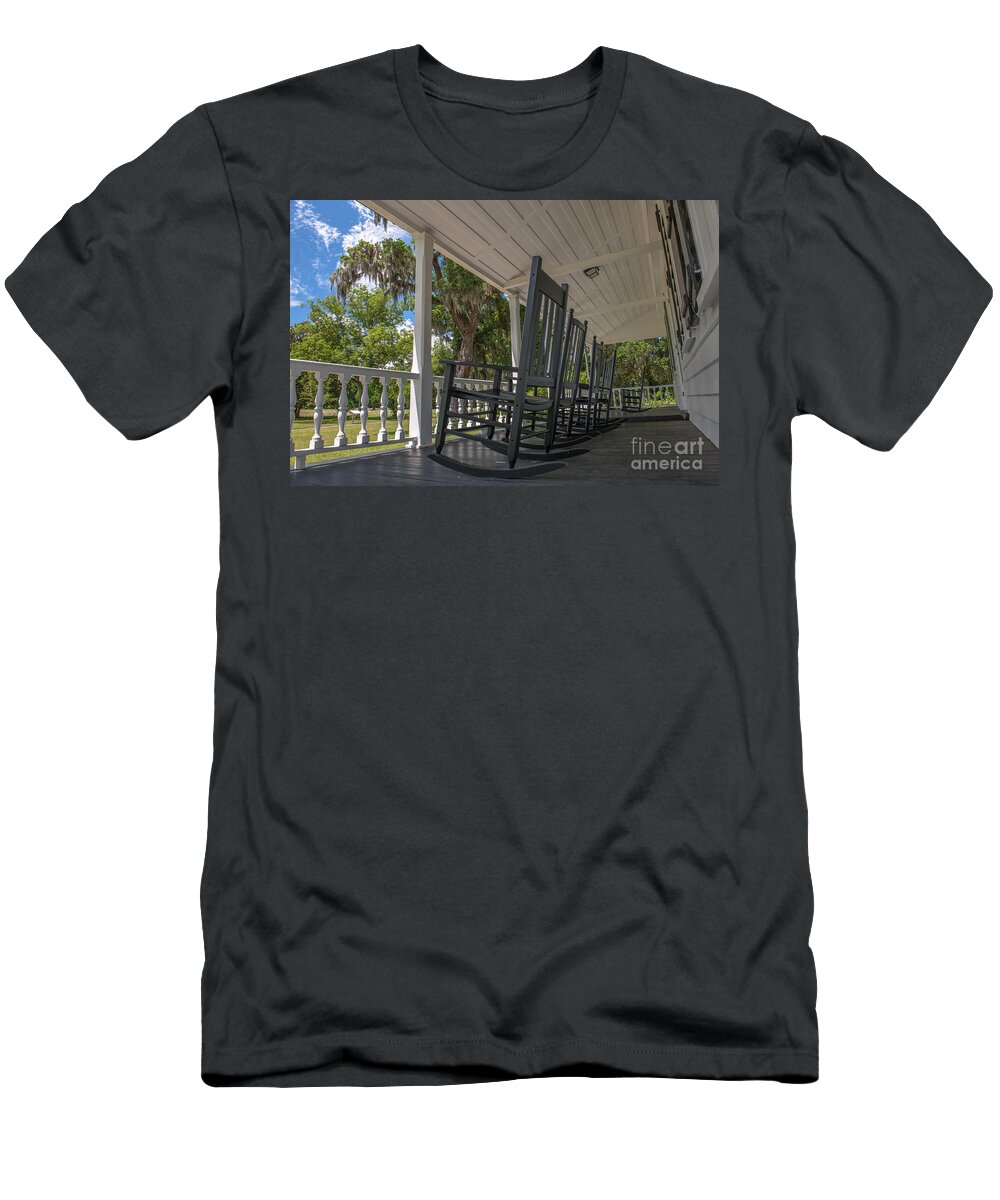Charles Pinckney T-Shirt featuring the photograph Dreaming on Front Porch by Dale Powell