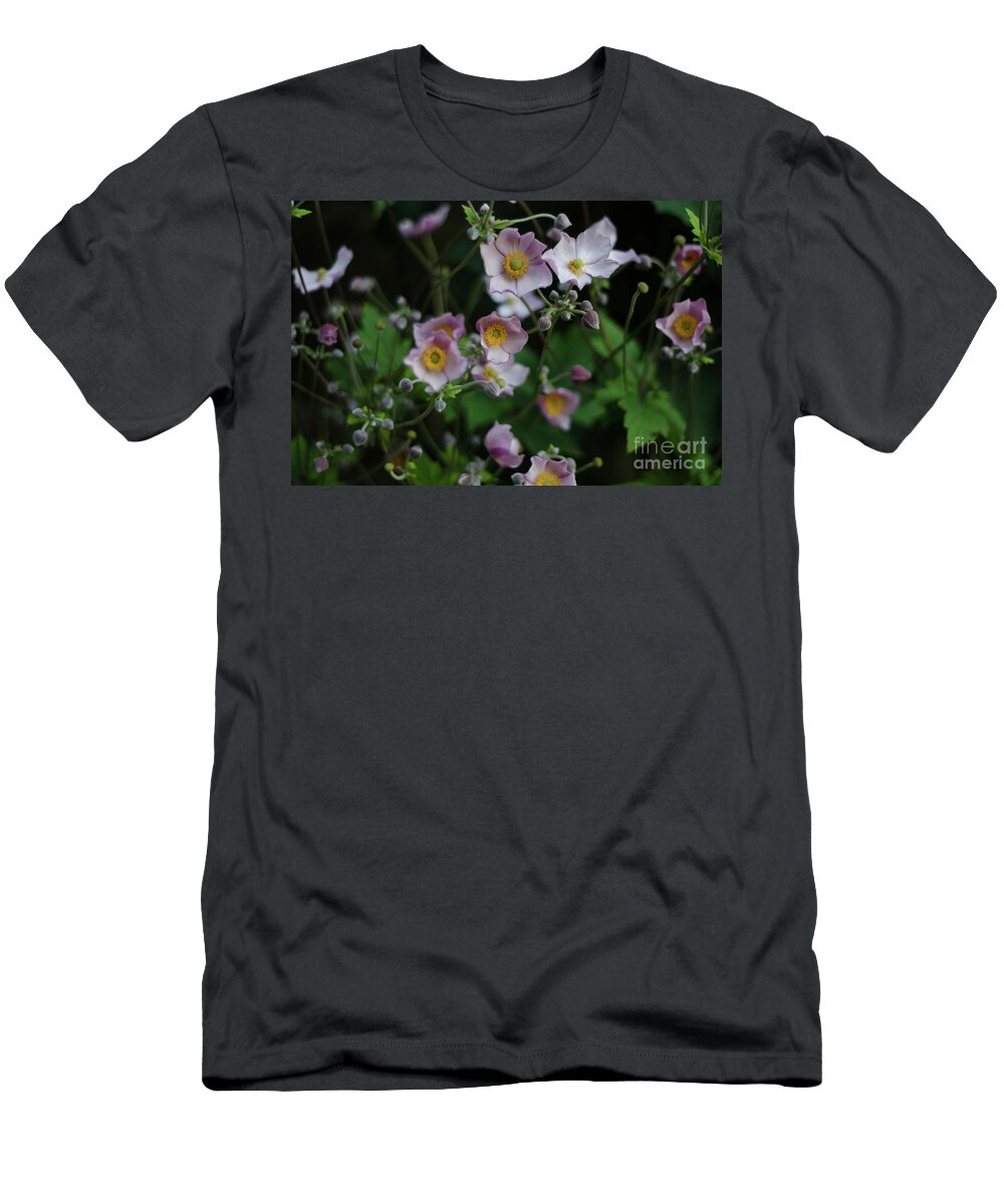Dreamy T-Shirt featuring the photograph Dreamy Japanese Anemone by Perry Rodriguez