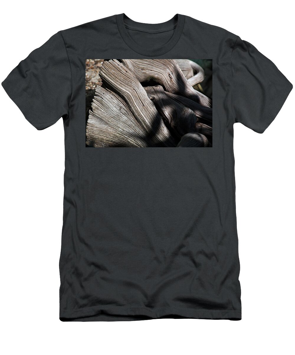 Nature T-Shirt featuring the photograph Driftwood Abstract by Kenneth Albin