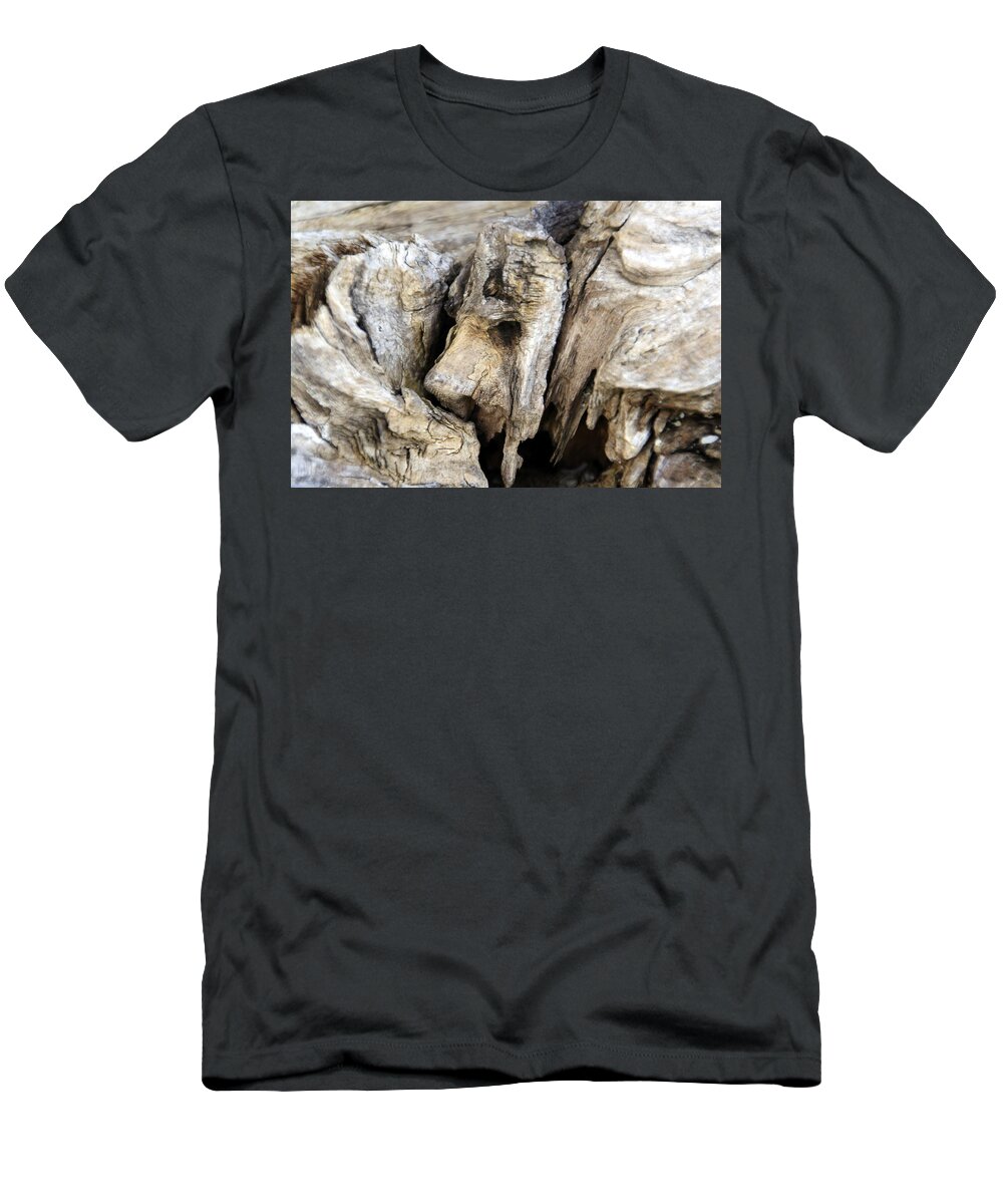 Horizontal T-Shirt featuring the photograph Driftwood Nature's Art by Valerie Collins