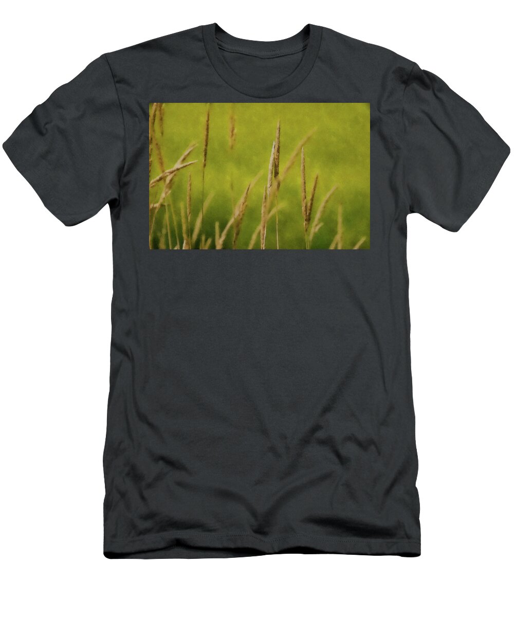 Wheat T-Shirt featuring the photograph Drowning in the Wheat by Andrea Kollo
