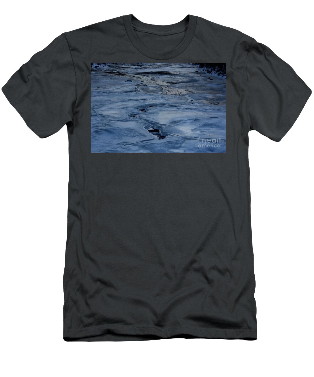 Frozen River T-Shirt featuring the photograph Dry Fork Freeze by Randy Bodkins