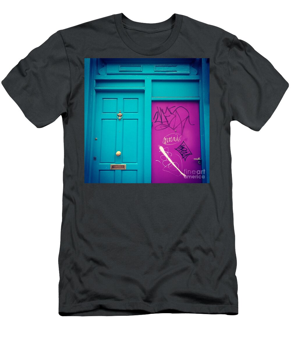 Door T-Shirt featuring the photograph Dublin, Ireland Door by Suzanne Lorenz