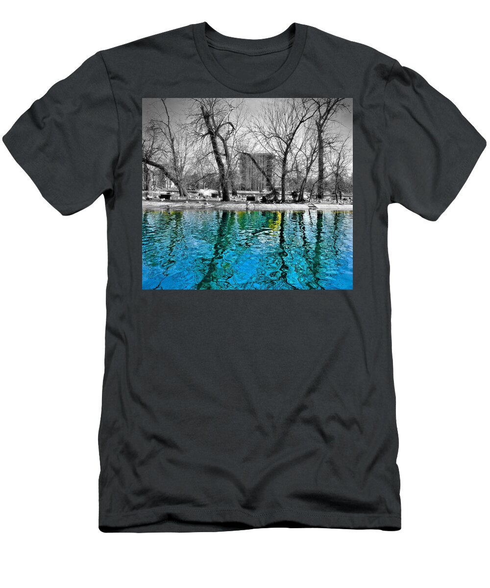 Water T-Shirt featuring the digital art Duck Pond by Susan Kinney