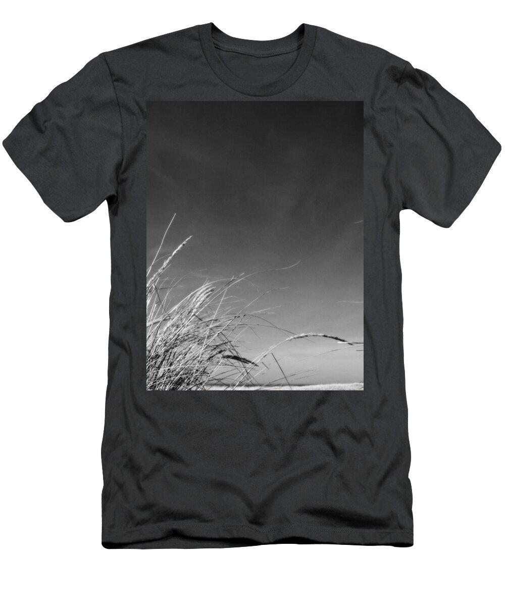 Beach T-Shirt featuring the photograph Dune Grass with Sky by Michelle Calkins
