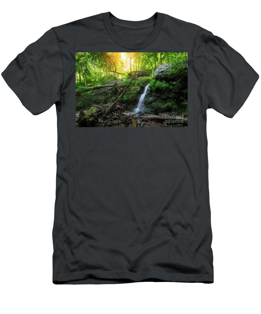 Dunnfield Creek T-Shirt featuring the photograph Dunnfield Creek Sunrise by Michael Ver Sprill