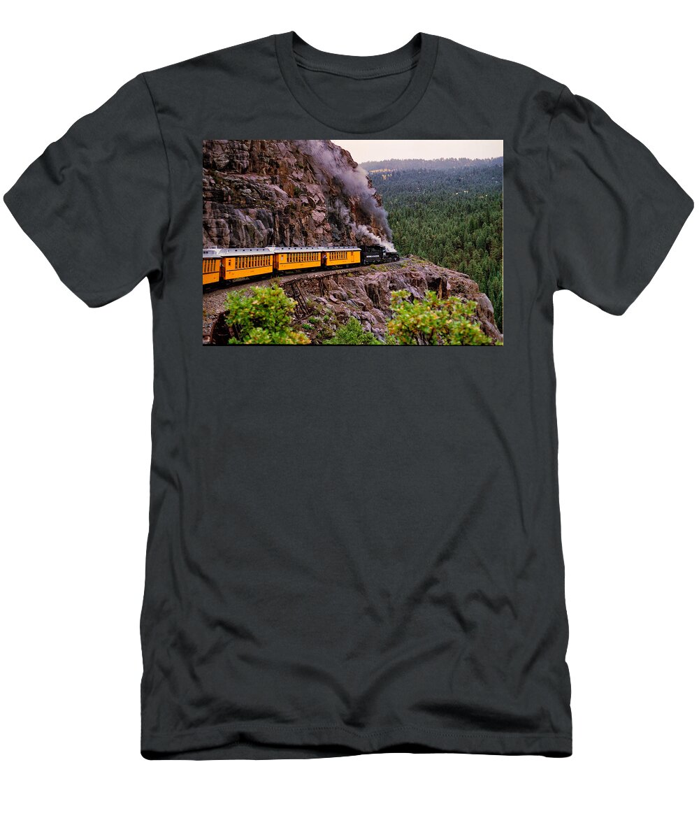Train T-Shirt featuring the photograph Durango to Silverton Narrow Gauge by Robert Woodward