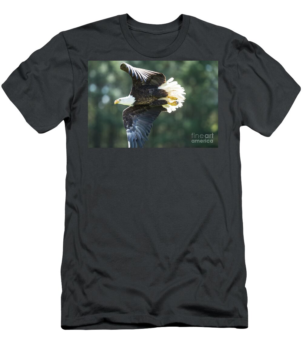 Bald Eagle T-Shirt featuring the photograph Eagle Flying 3005 by Steve Somerville