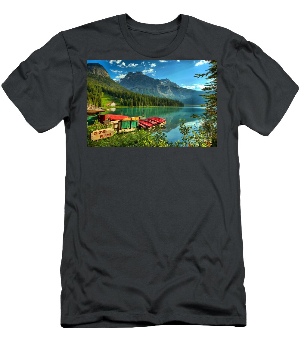 Emerald Lake T-Shirt featuring the photograph Early Morning At Emerald Lake by Adam Jewell