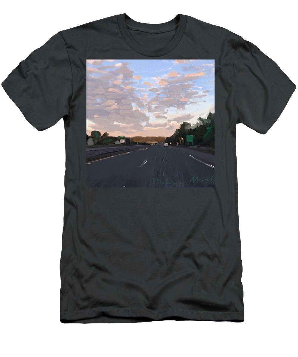 Gloucesterma T-Shirt featuring the photograph Early Morning Mackerel Sky On 128 by Melissa Abbott